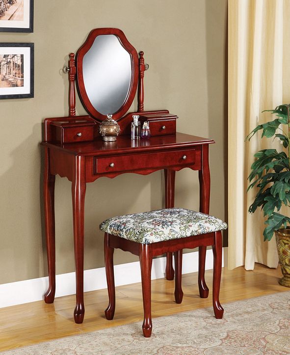 Coaster Home Furnishings Adam 2Piece Vanity Set with Tapestry Fabric