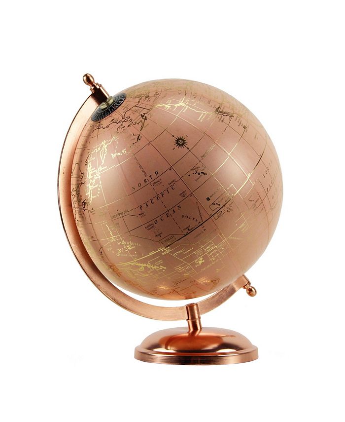 Brewster Home Fashions Pink and Rose Gold Tabletop Globe - Macy's