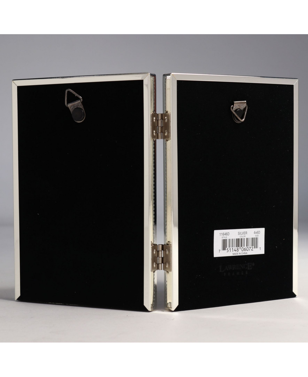 Lawrence Frames PolishedPlate Hinged Double Picture Frame - Bead Border Design - 4