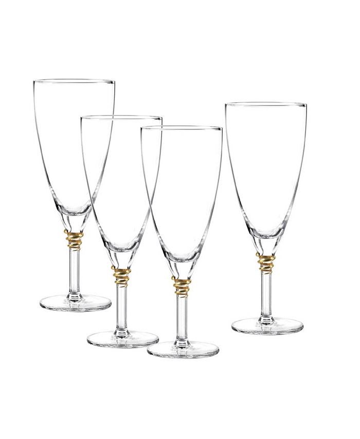 Qualia Glass Helix Gold Iced Tea Glasses, Set Of 4 Macy's