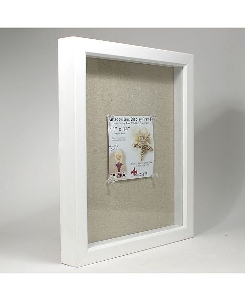Lawrence Frames White Shadow Box Frame Linen Inner Display Board 11 X 14 Reviews Picture Frames Home Decor Macy S