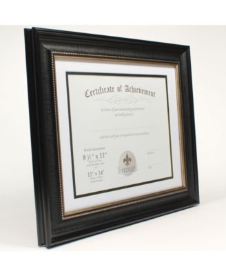 Dual Use Black Beaded Document Frame - 11" x 14"