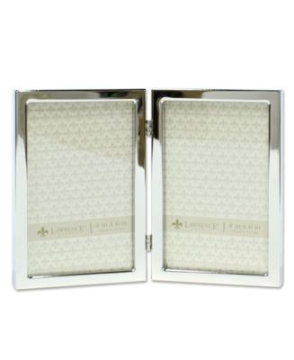 Lawrence Frames Hinged Double Silver Standard Metal Picture Frame - 4x6