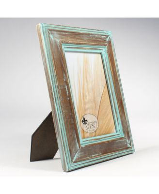 Weathered Wood with Verdigris Wash Picture Frame - 5" x 7"
