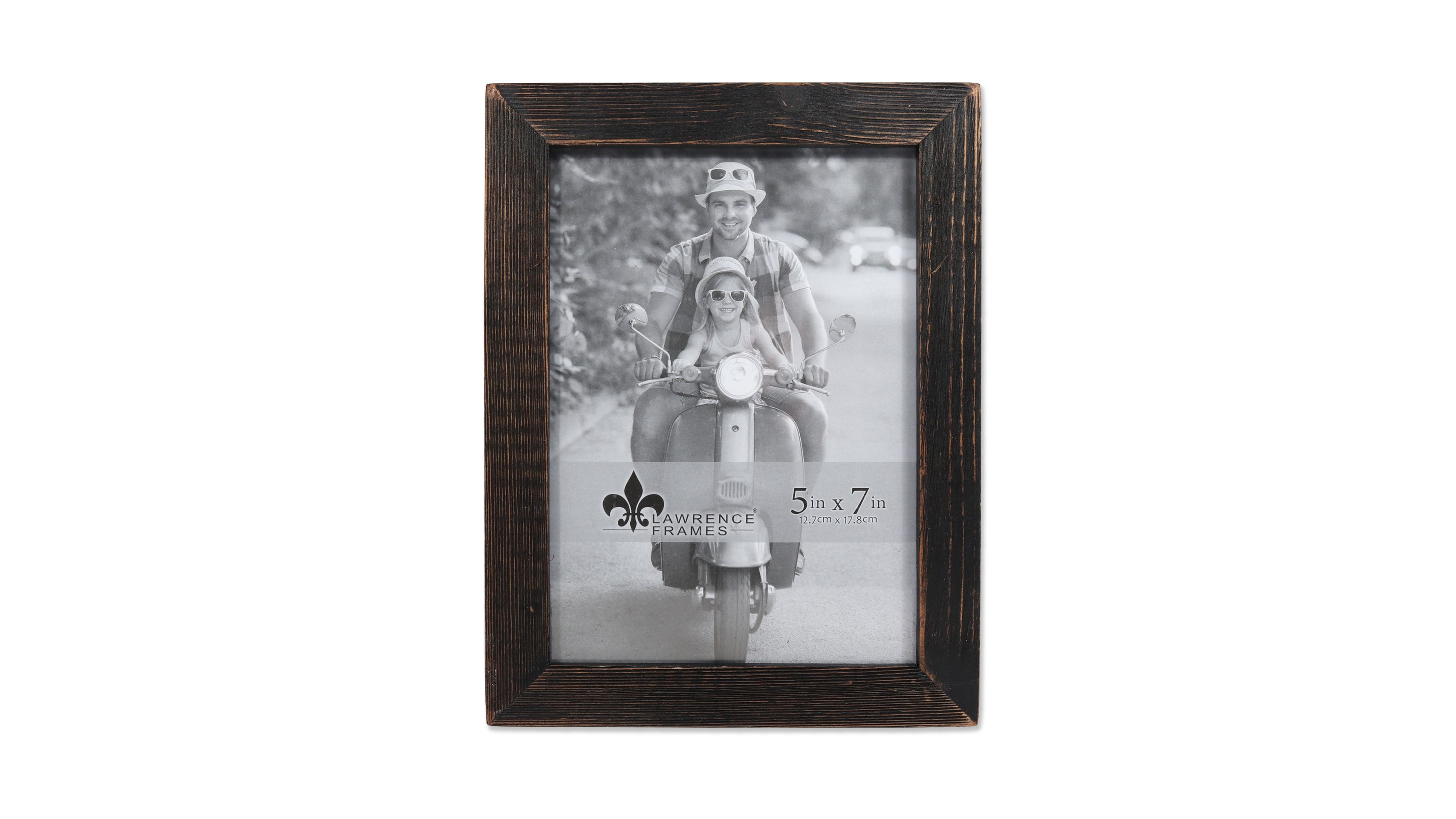 Lawrence Frames Charlotte Weathered Black Wood Picture Frame - 5" x 7"