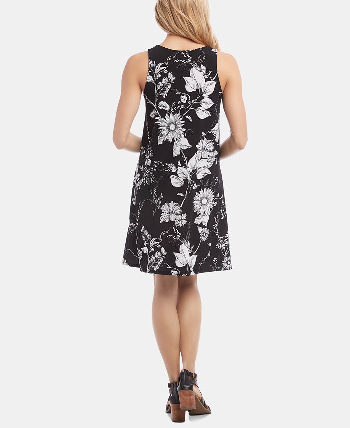 Karen Kane Chloe Floral-Print A-Line Dress - Macy's