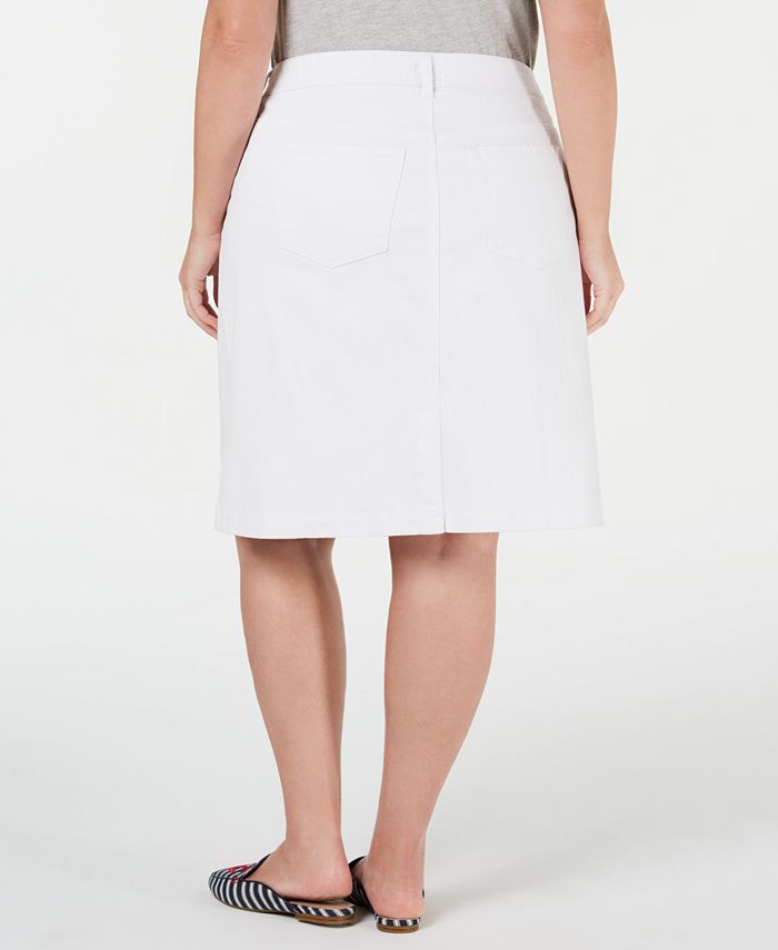 Charter Club Plus Size Denim Skirt, Created for Macy's - Macy's