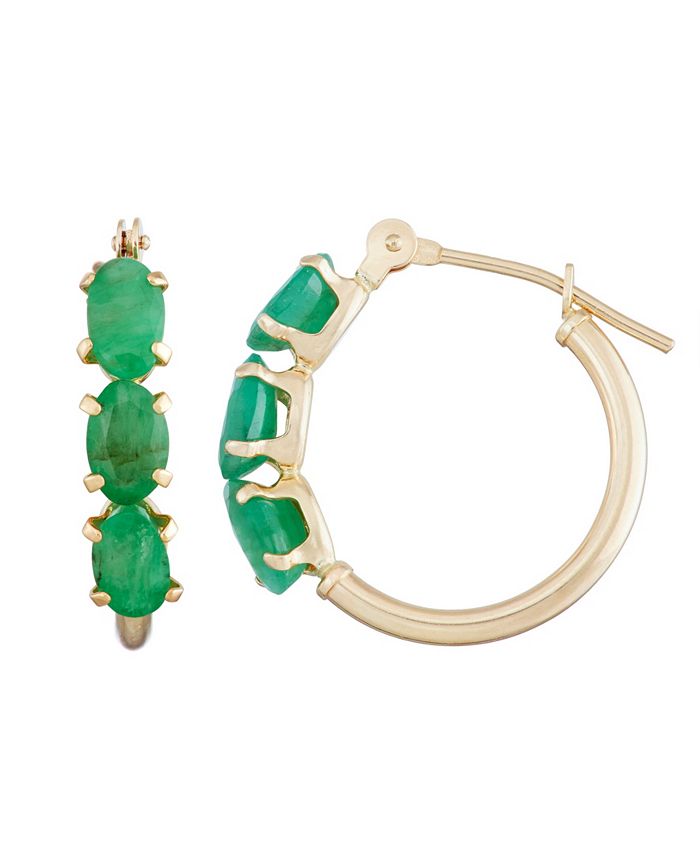 Macys emerald earrings clearance