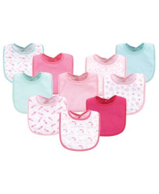 Luvable Friends Disposable Bibs 10 Pack - Girl elephant damask 22$