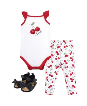 Hudson Baby Cotton Bodysuit Pants and Shoe Set 0-18 Months