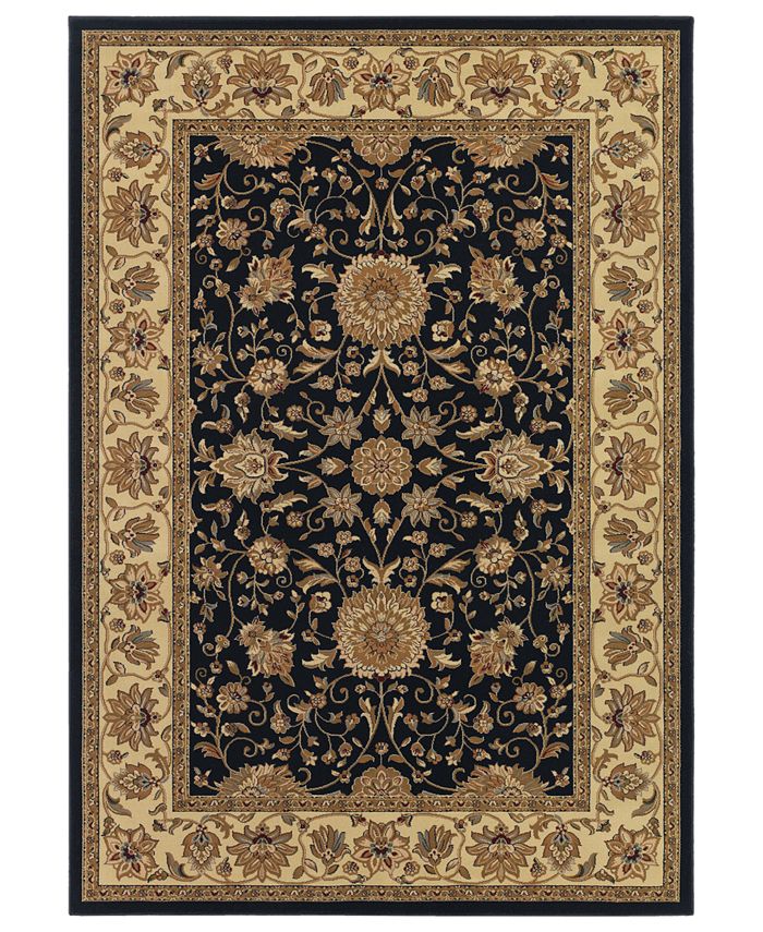 Couristan CLOSEOUT! Area Rug, Tamena TAM881 Isfahan Black 2'7" x 7'10