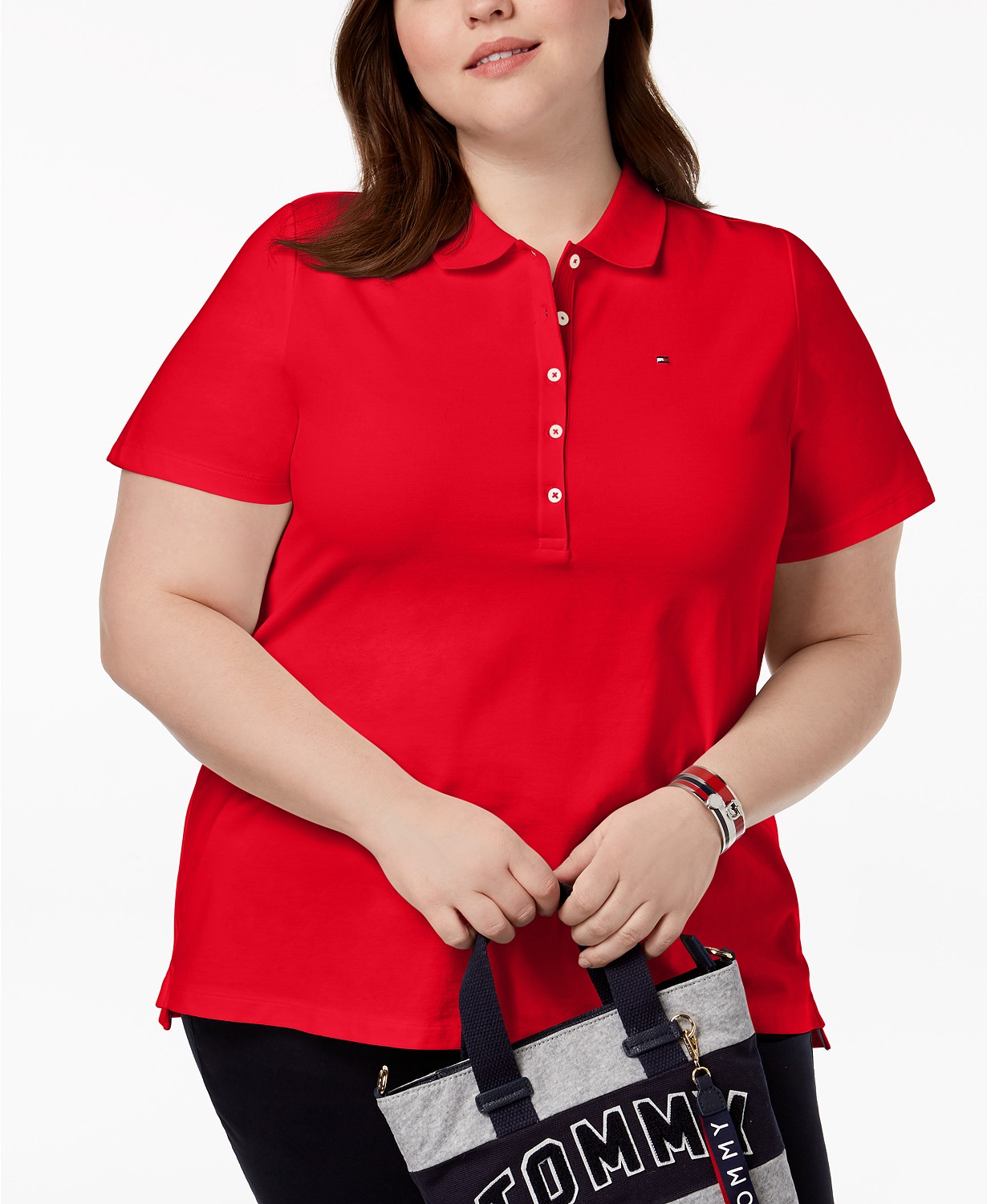 Plus Size Pique Polo Shirt, Created for Macys