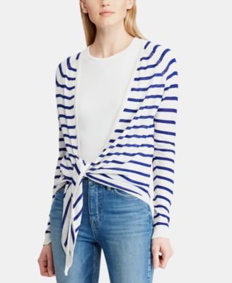 Lauren Ralph Lauren - Open-Front Striped Sweater