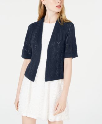 Robbie Bee - Petite Pointelle-Knit Shrug