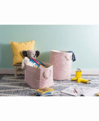 Design Imports Design Import Paper Bin Pinstripe, Rectangle