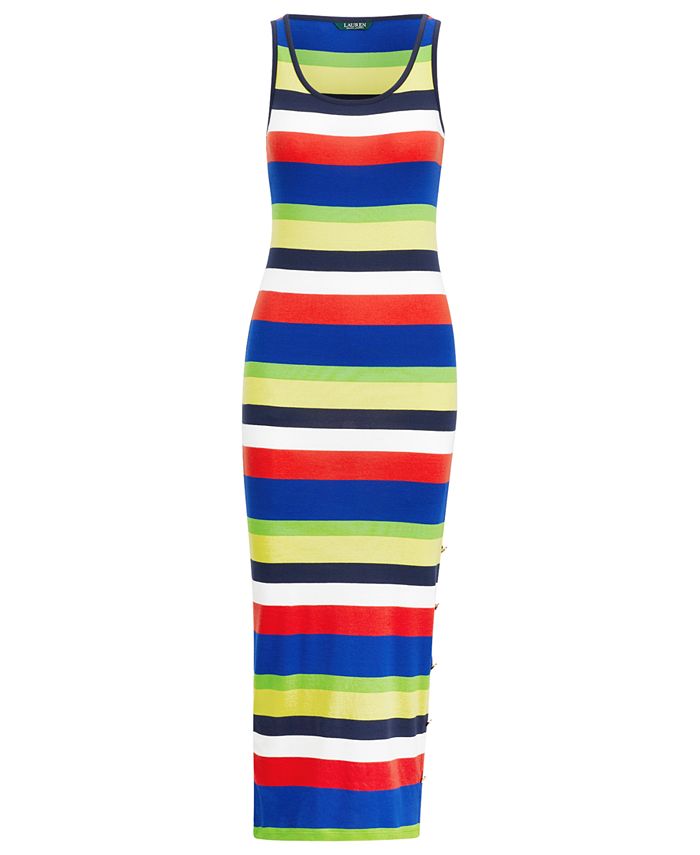 Lauren Ralph Lauren Striped Cotton Dress - Macy's