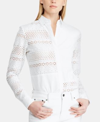 ralph lauren eyelet shirt