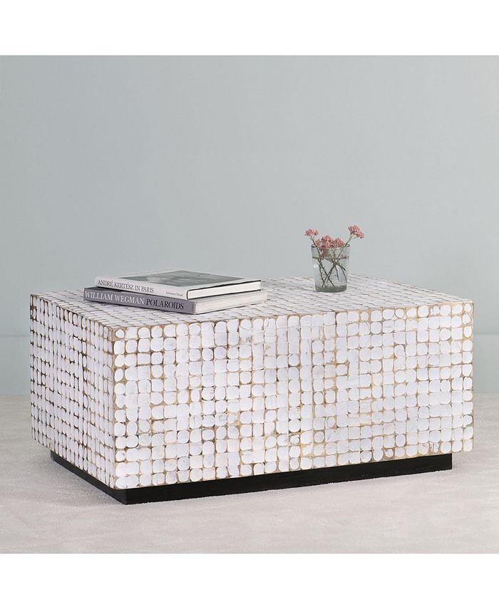 East At Main Dellwood Coconut Shell Inlay Coffee Table Macy's