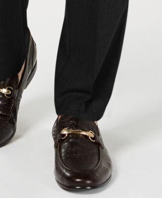 Men's Gabardine Skinny/Extra-Slim Fit Performance Stretch Flat-Front Dress Pants