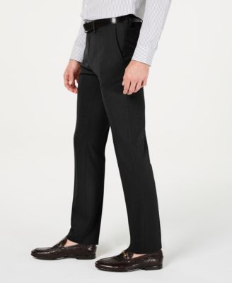Men's Gabardine Skinny/Extra-Slim Fit Performance Stretch Flat-Front Dress Pants