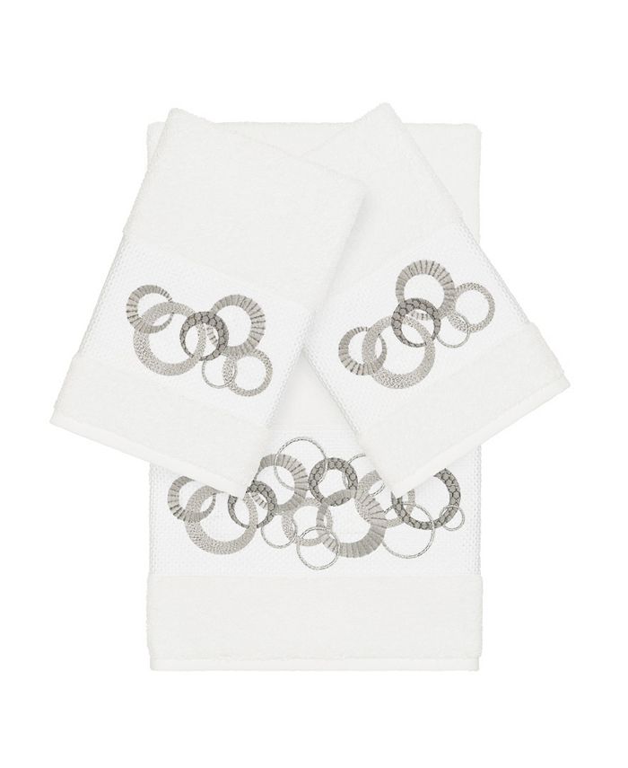 Linum Home - Turkish Cotton Annabelle 3-Pc. Embellished Towel Set