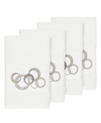 Turkish Cotton Annabelle 4-Pc. Embellished Hand Towel Set