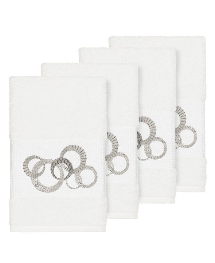 Linum Home - Turkish Cotton Annabelle 4-Pc. Embellished Hand Towel Set