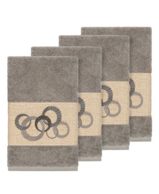 Turkish Cotton Annabelle 4-Pc. Embellished Hand Towel Set