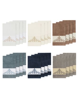 Turkish Cotton Scarlet 4-Pc. Embellished Bath Towel Set