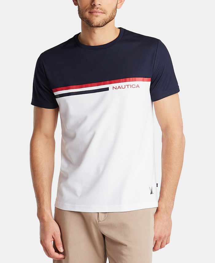 Nautica Men's Logo Stripe TShirt, Created for Macy's Macy's