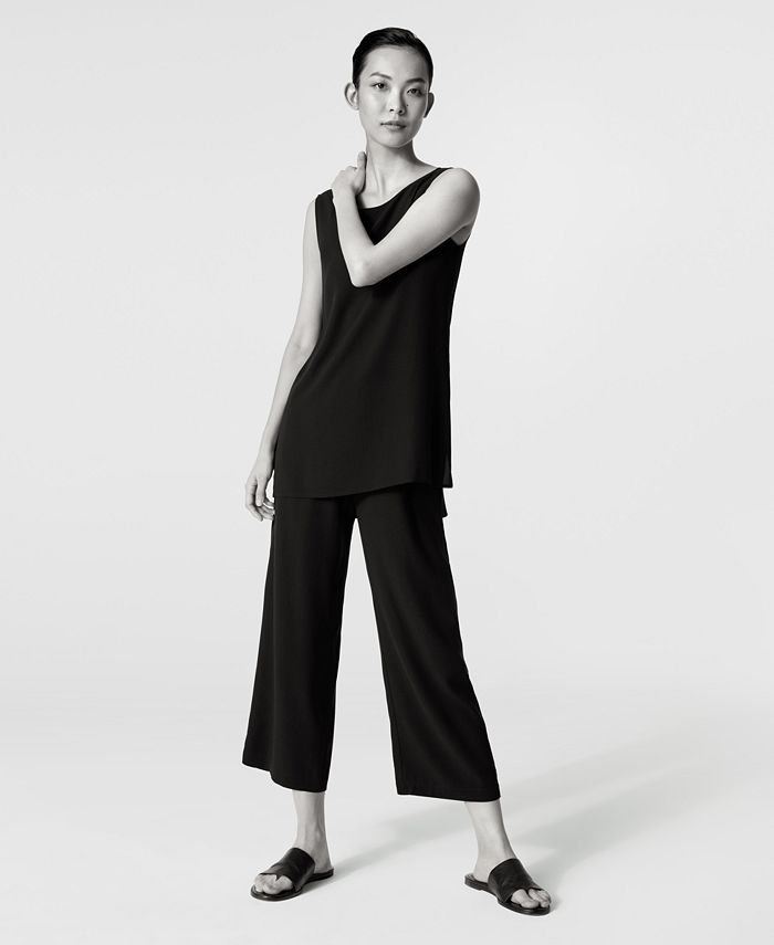 EILEEN FISHER Womens Black Evening Cropped Pants