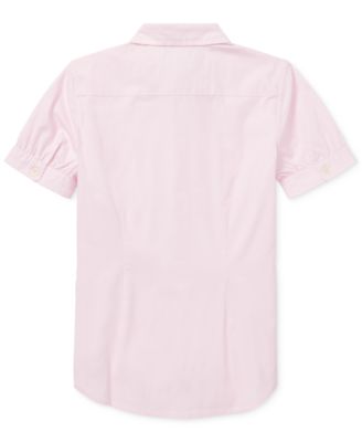 Polo Ralph Lauren Big Girls Short Sleeve Solid Oxford Top