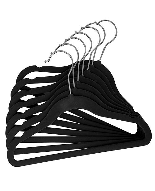 Tendertyme 3 Stories Trading Velvet Baby Clothes Hangers Set Of 10