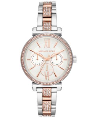 michael kors sofie two tone watch