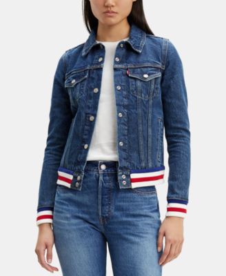 macys levis jean jacket womens