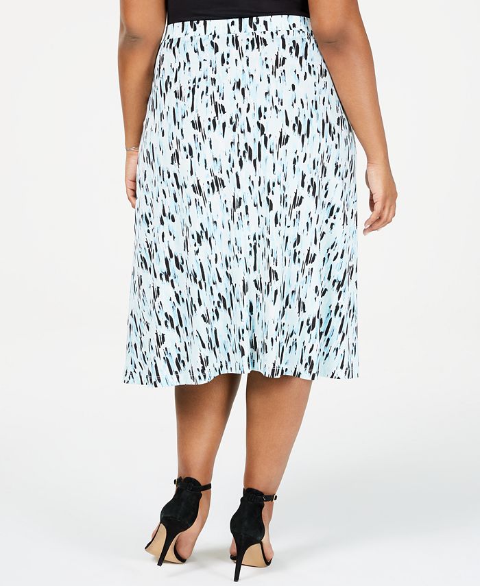 Kasper Plus Size Raindrops A-Line Skirt - Macy's