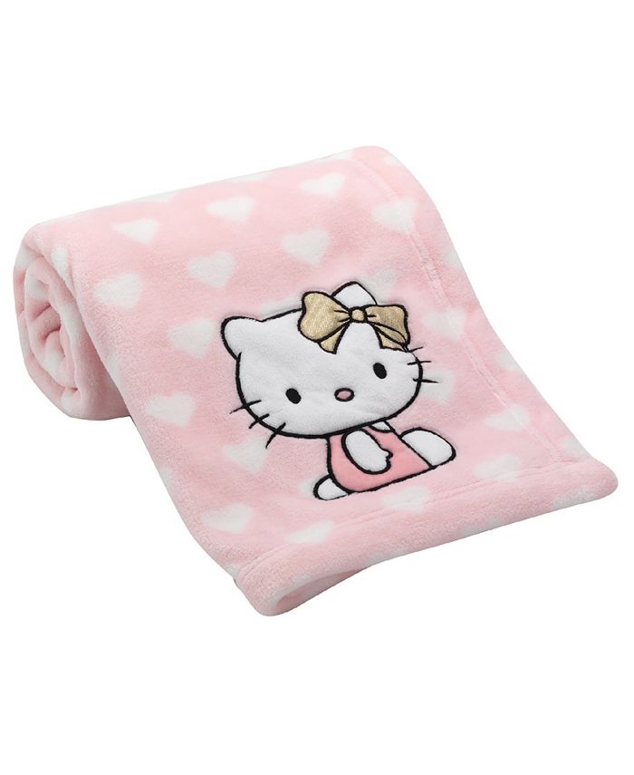 Lambs & Ivy Hello Kitty Heart Luxury Coral Fleece Baby Blanket Macy's
