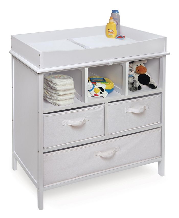 Badger Basket Estate Baby Changing Table with Three Baskets OVERMAX