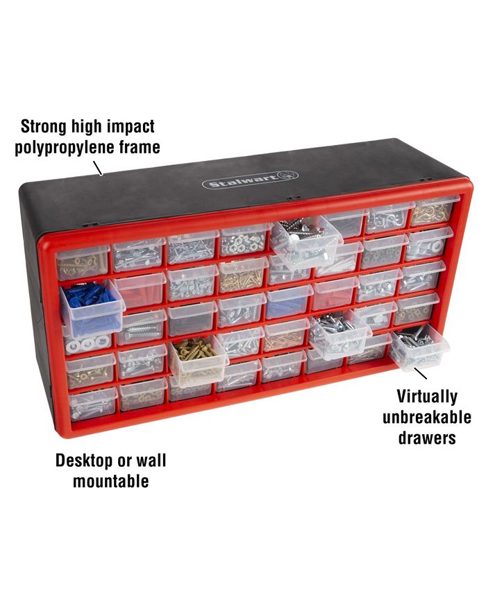 Trademark Global Storage Drawers 40 Compartment organizer Desktop or Wall Mountable Container