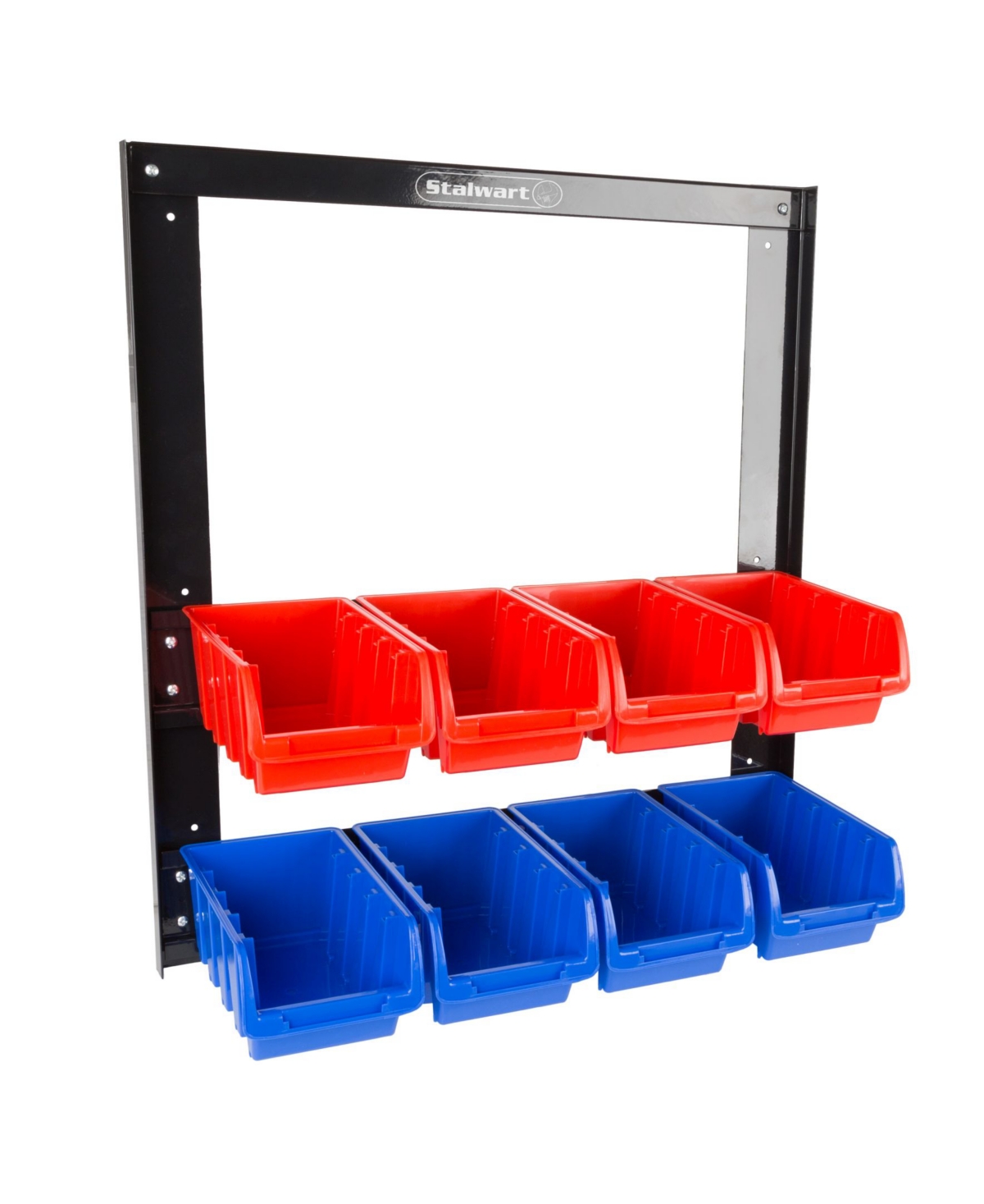 8 Bin Storage Rack organizer - Wall Mountable Container with Removable Drawers by Stalwart