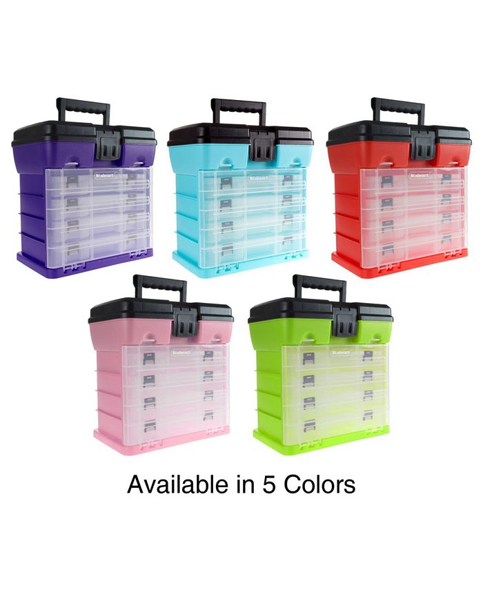 Trademark Global Storage and Tool Box Durable organizer Utility Box 4 Drawers with 19