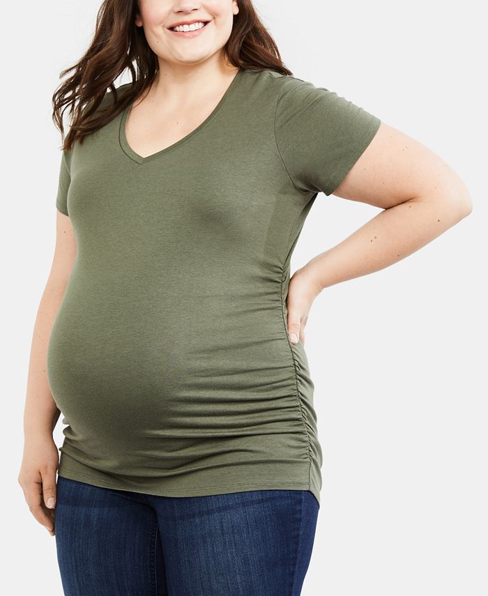Motherhood Maternity Plus Size Ruched TShirt Macy's