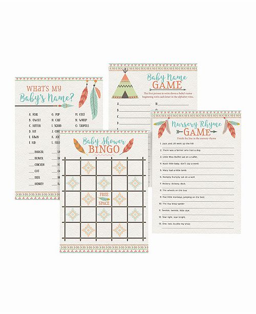 Lillian Rose Set Of 4 Boho Baby Shower Games Reviews Macy S