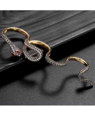 nOir Multi Finger Cubic Zirconia Snake Ring