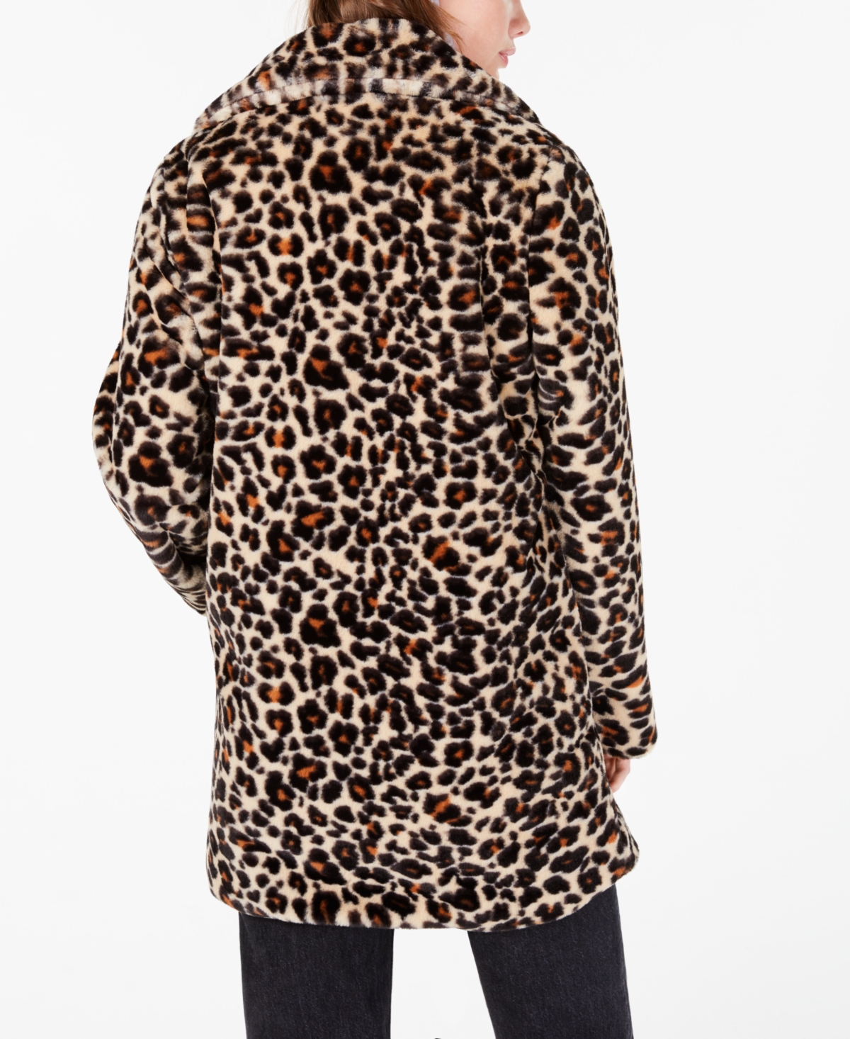 Coffeeshop Juniors Faux-Fur Walker Coat