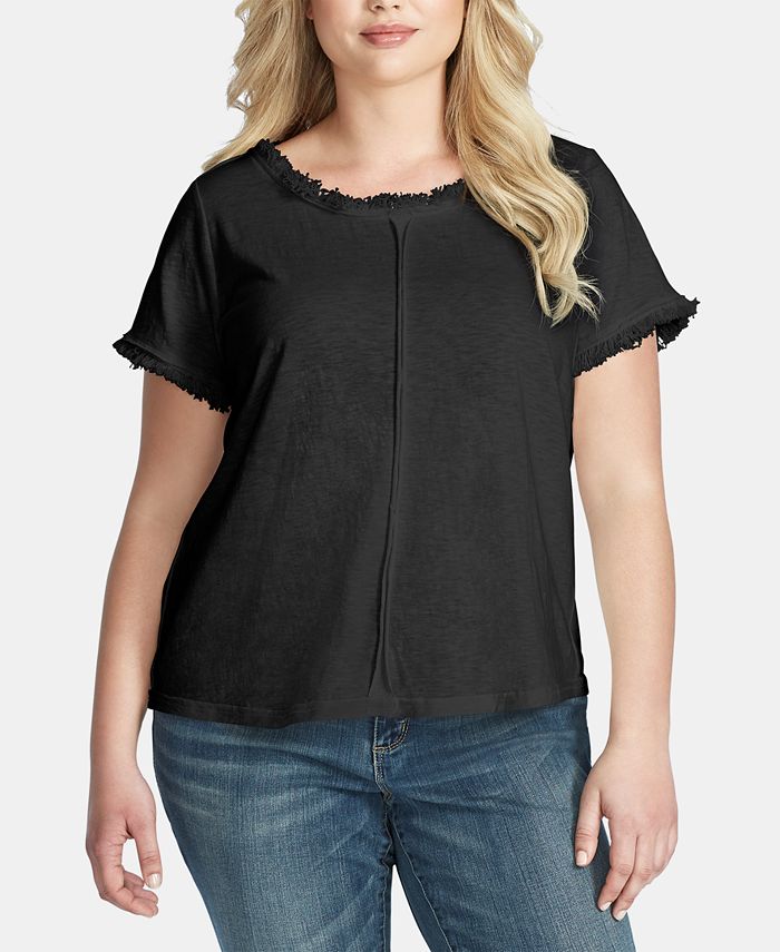 Jessica Simpson Trendy Plus Size Isabella Frayed T Shirt Macy s