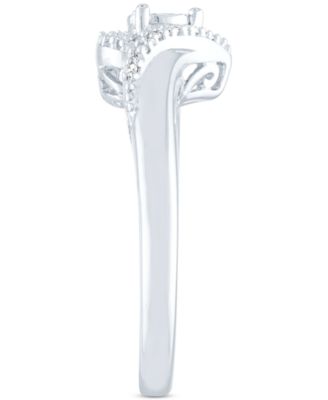 Diamond Heart Promise Ring (1/10 ct. t.w.) in Sterling Silver