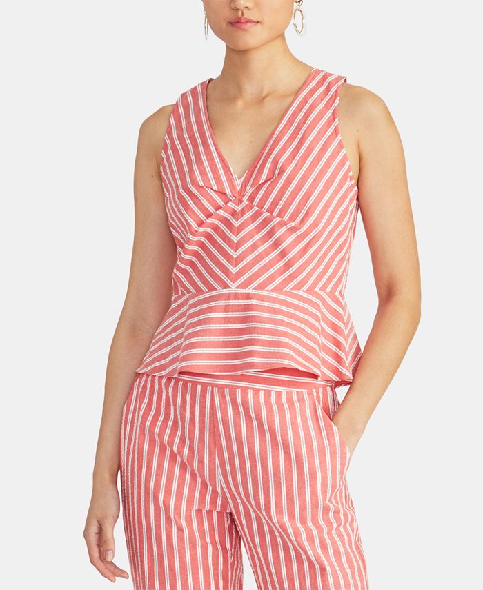 Haut Sans Manches Gymboree Pour Fille – Taille 6 – Rayures Pêche – NEUF