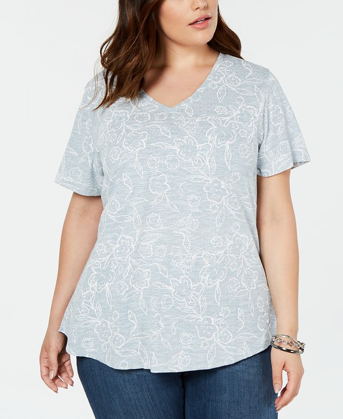 Macy s style and co plus hot sale size tops