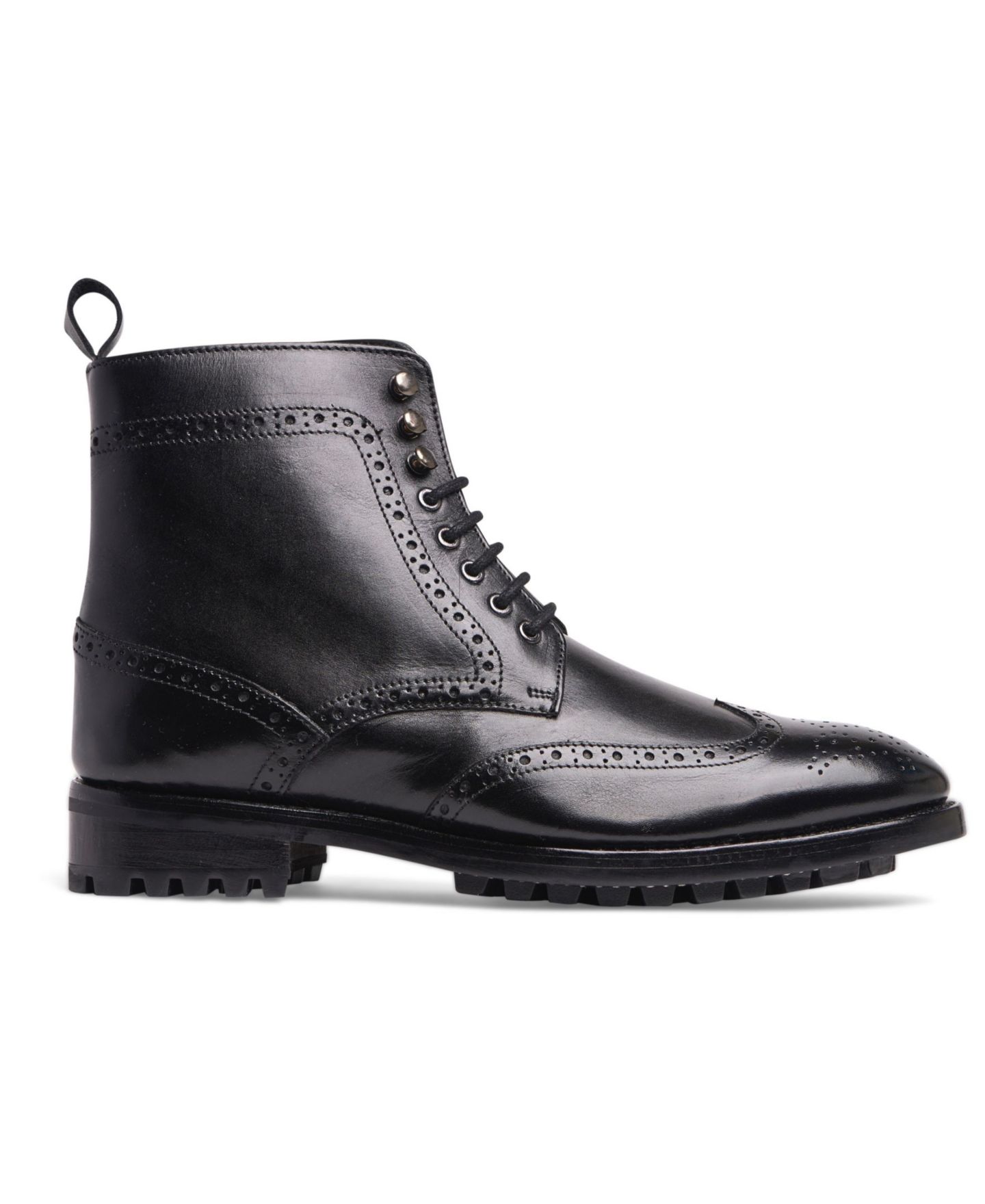 Мужские ботинки Anthony Veer Grant Wingtip Leather Dress Boot, цвет: Чёрный — фото 1